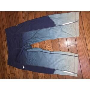 Athleta Women's Gradient Blue Capri Leggings Size S